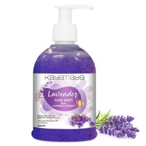 KayaMaya Lavender Body Wash 300ml – Moisturizing Shower Gel with Lavender, Vitamin E & B3 for Dry Skin