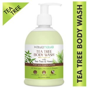 Kayamaya Tea Tree & Neem Body Wash for Skin Purification – Sulphate & Mineral Oil Free, with Aloe Vera, Glycerin & Menthol, All Skin Types, 300ml
