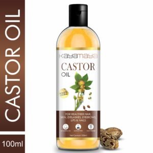 Kayamaya 100% Natural Cold Pressed Castor Oil for Hair, Skin, Eyelashes, Eyebrows, Lips & Nails | Pure, Raw & Unrefined | Mineral Oil & Sulphate Free | 100ml