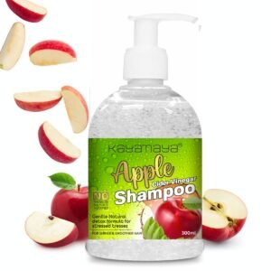 KayaMaya Apple Cider Vinegar Shampoo 300ml – Deep Cleansing & Moisturizing Shampoo for Shiny, Smooth Hair | Sulphate, Paraben & Silicone Free