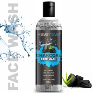 Kayamaya Charcoal Face Wash for Oil Control & Deep Cleansing – Anti-Pollution Facial Cleanser for Dirt, Excess Oil, Clogged Pores & Blackheads | All Skin Types, 100ml