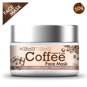 Kayamaya Coffee Face Mask with Pure Cocoa, Argan Oil & Vitamin E – Exfoliating & Moisturizing Facial Mask for Normal to Oily Skin, 50g