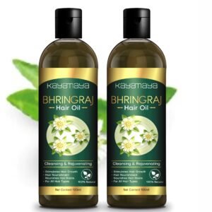 KayaMaya Bhringraj Hair Oil 100ml – Natural Nourishing Hair & Scalp Oil for Stronger, Thicker & Healthy-Looking Hair (Pack Of 2)