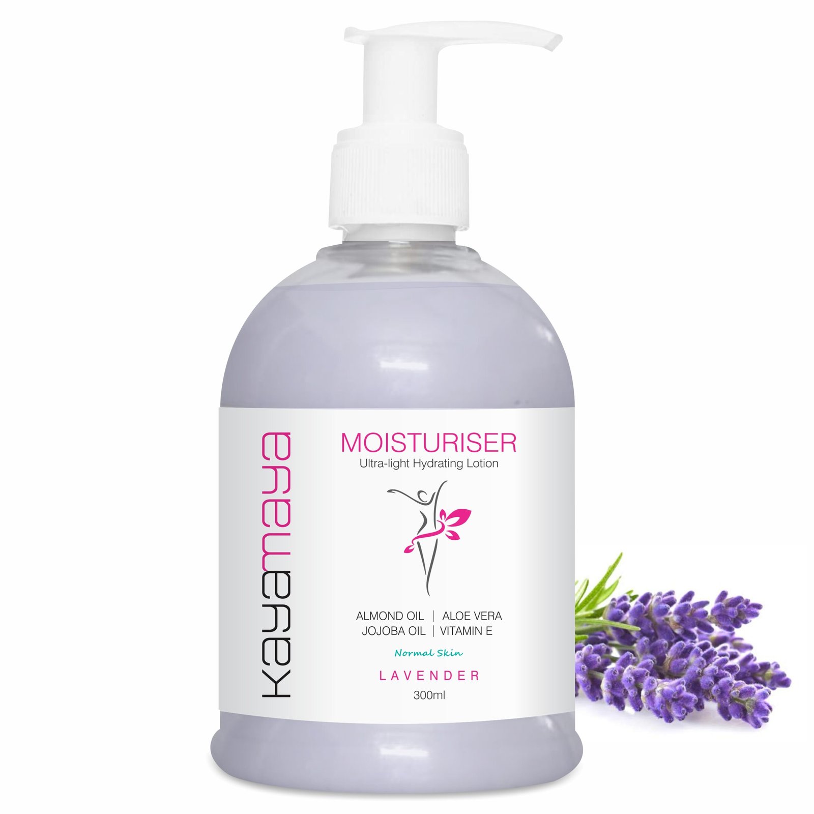 KayaMaya Lavender Moisturiser 300ml – Ultra-Light Hydrating Hand & Body Lotion with Aloe Vera, Almond Oil, Jojoba Oil & Vitamin E for Normal Skin (Pack Of 2) - Image 7
