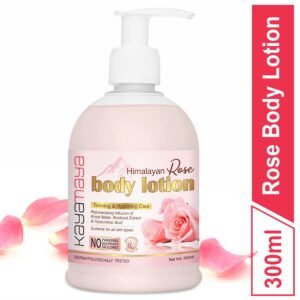 KayaMaya Himalayan Rose Body Lotion 300ml – Hydrating Moisturiser with Rose Water, Beetroot Extract & Hyaluronic Acid for All Skin Types
