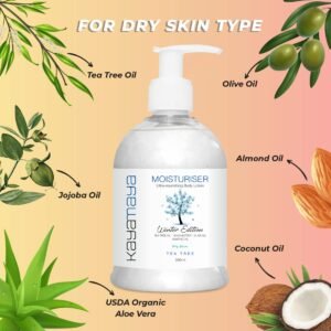 KayaMaya Tea Tree Moisturiser 300ml – Ultra-Nourishing Body Lotion with Shea Butter, Aloe Vera, Olive & Almond Oil for Dry Skin