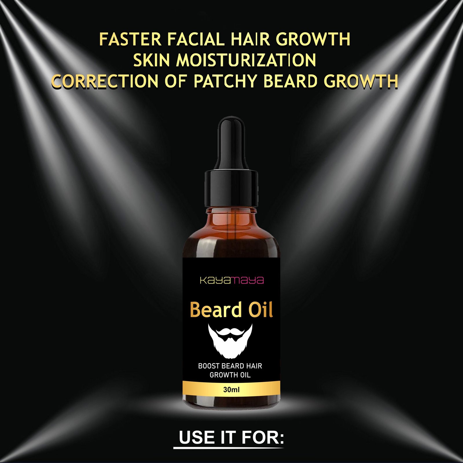 KayaMaya Beard Growth Oil for Men 30ml – Nourishing & Moisturizing Beard Oil for Fuller, Healthier-Looking Facial Hair - Image 2