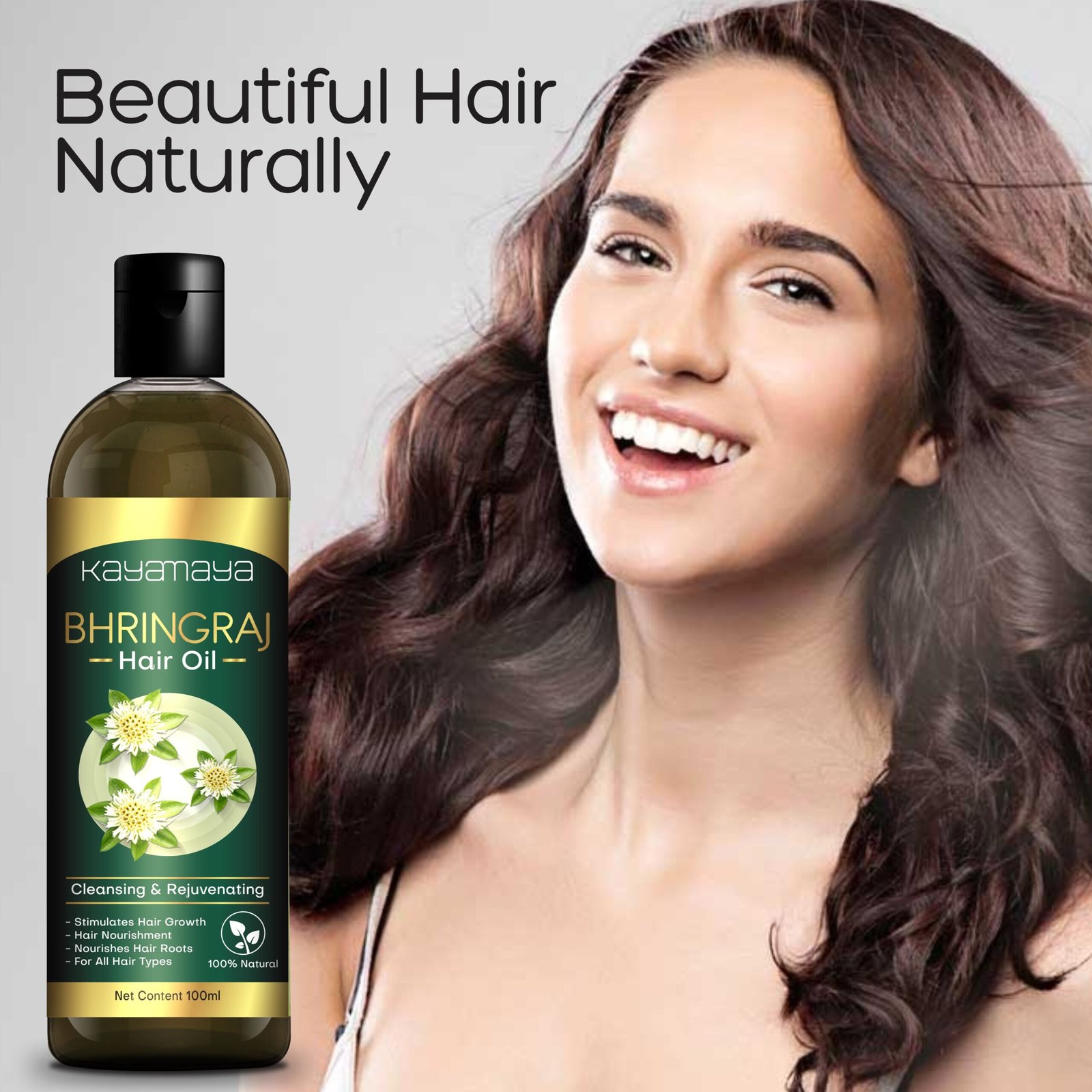 KayaMaya Bhringraj Hair Oil 100ml – Natural Nourishing Hair & Scalp Oil for Stronger, Thicker & Healthy-Looking Hair - Image 4