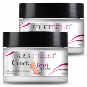 Kayamaya Crack Feet Cream for Cracked Heels – Deep Moisturizing Foot Cream for Dry, Rough, Hard & Callused Skin | Soft & Smooth Feet Care, 50g (Pack of 2)