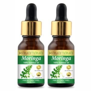 Kayamaya Moringa Oil 15ml – 100% Pure Oil for Face, Skin, Hair & Scalp | Moisturising & Nourishing | No Mineral Oil or Sulphates (Pack of 2)