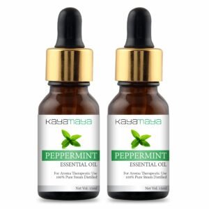 SEO Title: Kayamaya Peppermint Essential Oil 15ml – 100% Pure Steam Distilled Natural Mint Oil for Aromatherapy (Pack of 2)