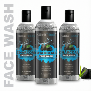 Kayamaya Charcoal Face Wash for Oil Control & Deep Cleansing – Anti-Pollution Facial Cleanser for Dirt, Excess Oil, Clogged Pores & Blackheads | All Skin Types, 100ml (Pack of 3)