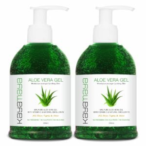 KayaMaya 99% Pure Aloe Vera Gel 300ml – Moisturizing & Soothing Gel for Face, Skin & Hair with Vitamin E (Pack Of 2)