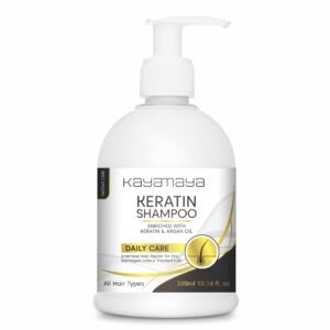 Kayamaya Keratin Shampoo with Argan Oil – Daily Repair Shampoo for Dry, Damaged & Color-Treated Hair, All Hair Types, 300ml