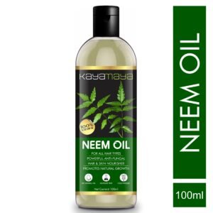 KayaMaya 100% Pure & Natural Neem Oil 100ml – Cold Pressed & Unrefined for Hair, Skin & Scalp Care