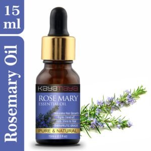 Kayamaya Rosemary Essential Oil 15ml – Pure & Natural Rosemary Oil for Hair, Skin, Scalp & Aromatherapy