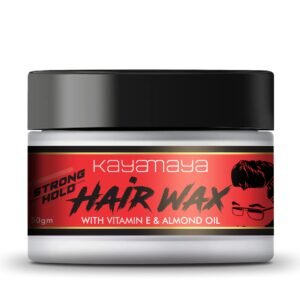 Kayamaya Strong Hold Hair Wax Cream (50g) with Vitamin E & Almond Oil – Long-Lasting Mega Hold, Natural Shine, Easy Wash