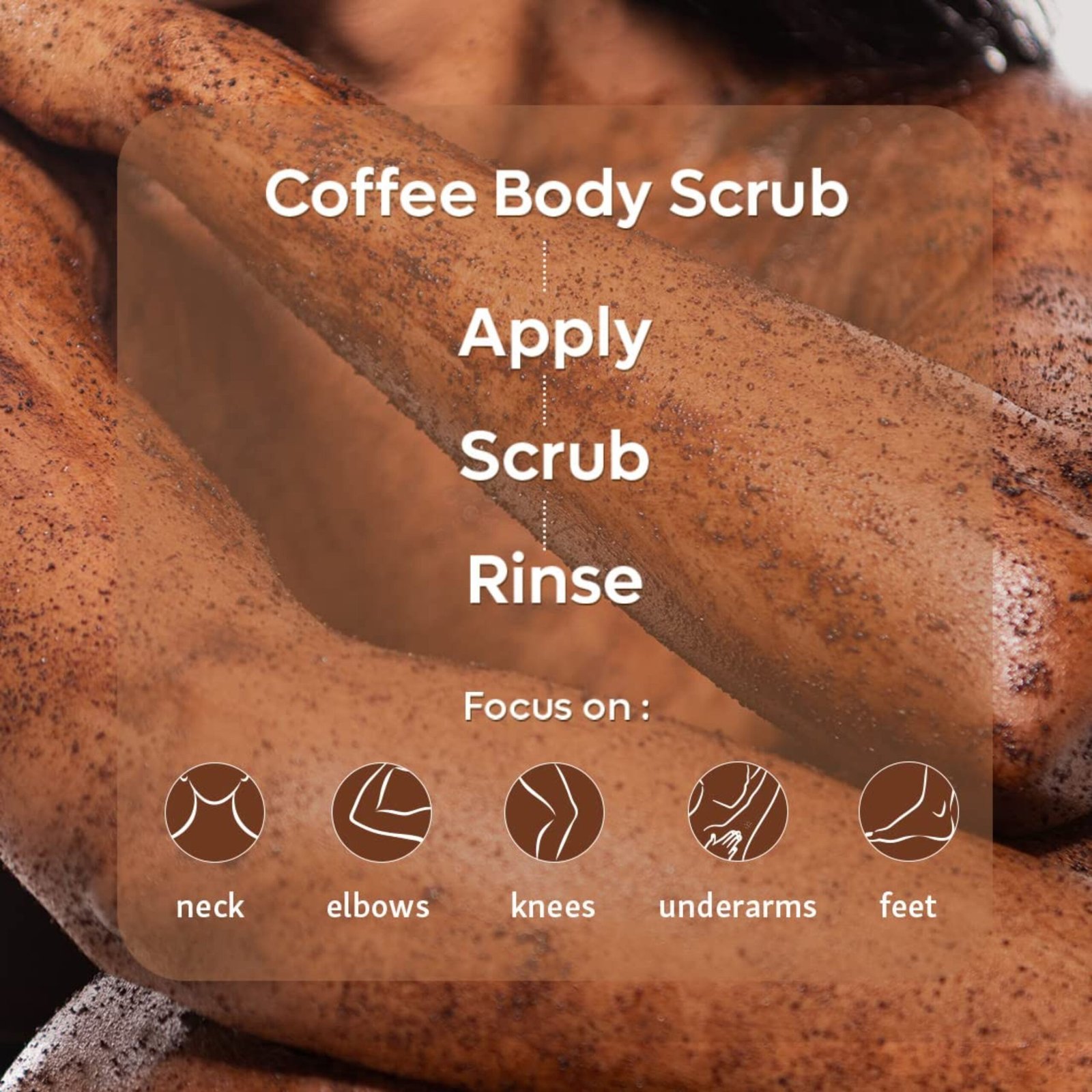 Kayamaya Exfoliate Coffee & Walnut Face & Body Scrub with Rock Salt & Coconut, De-Tan & Brightening Exfoliator (100g) - Image 4