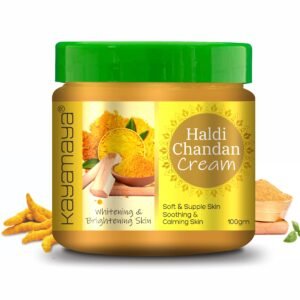 Kayamaya Haldi Chandan Cream 100g – Turmeric & Sandalwood Face Cream for Brightening, Dark Spots & Hydration