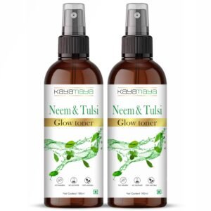 KayaMaya Neem & Tulsi Glow Toner 100ml – Natural Face Toner with Aloe Vera, Cucumber, Liquorice & Witch Hazel | Paraben & Sulphate Free (Pack of 2)